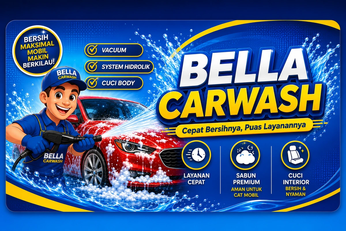 Bella Carwash, partner layanan cuci mobil yang berafiliasi dengan Depo Ban