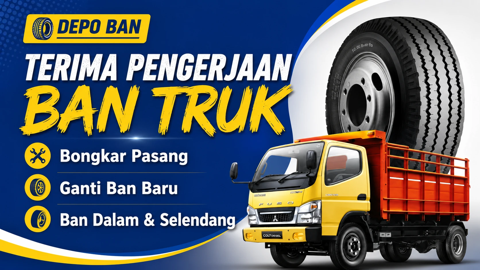Depo Ban menerima pengerjaan ban truk